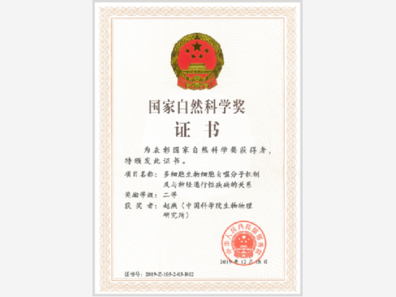  2019国家自然科学二等奖