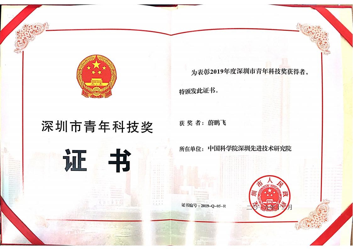 2019年度深圳市青年科技奖